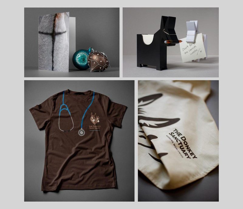 The Donkey Sanctuary brand refresh charity branding products 353fe568217a4ecd8f2727f818d6534e